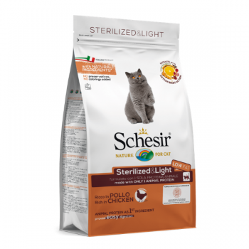 Hrana uscata pentru pisici Schesir Sterilised cu Pui 400 g