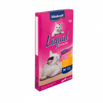 Snack lichid pentru pisici Vitakraft Pui 6x15g PROMO