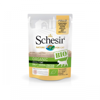 Hrana umeda pentru pisici Schesir Bio cu Pui 85 gr