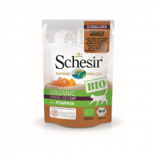 Hrană umedă pentru pisici Schesir Bio cu Pui/Porc/Dovleac 85 gr 