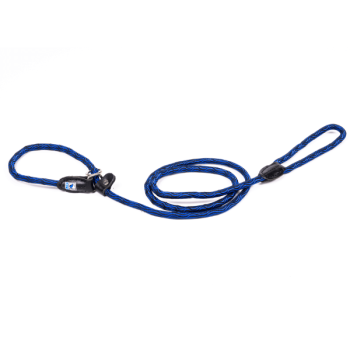 Lesa cordelina pentru caini Kiwi Walker 2in1 M Blue 10mmX150cm