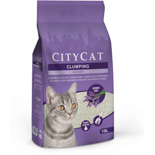 Nisip pentru pisici City Cat Clumping Lavender 10L/8,5 kg