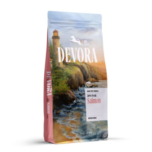 Hrana uscata pentru caini Devora Adult All Sizes Grain Free Monoprotein cu somon 12 kg