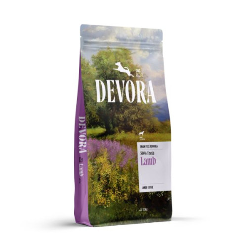 Hrana uscata pentru caini Devora Adult Large Breed Grain Free Monoprotein cu miel 12 kg