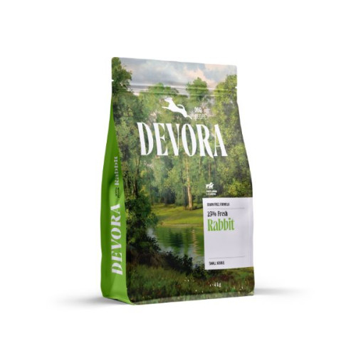 Hrană uscată pentru câini Devora Puppy & Junior Medium & Large Breed Grain Free Monoprotein cu iepure 4 kg