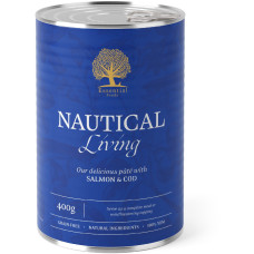 Hrana umeda pentru caini Conserva Essential Nautical Living cu Somon şi Cod 400g