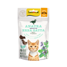 Recompense pentru pisici Gimcat Crunchy rata si catnip 50 g
