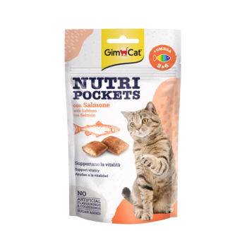 Recompense pentru pisici Gimcat Nutri Pockets cu somon 60 g 