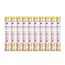 Recompense pentru pisici  Gimcat Sticks cu pasare, set de 10 bucati