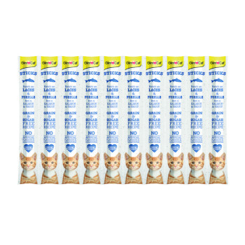 Recompense Gimcat Sticks cu somon si pastrav, set de 10 bucati Recompense Gimcat Sticks cu somon si pastrav, set de 10 bucati