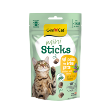 Recompense Gimcat Mini Sticks cu pui si iarba pisicii 50 g 