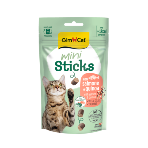 Recompense Gimcat Mini Sticks cu somon și quinoua 50 g