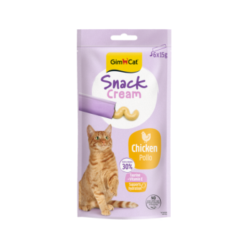 Recompensa cremoasa pentru pisici Gimcat Snack Cream cu pui pachet 6x15 g Recompensa cremoasa pentru pisici Gimcat Snack Cream cu pui pachet 6x15 g