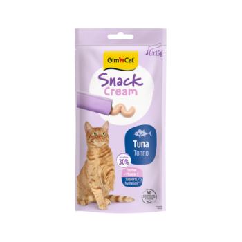 Recompensa cremoasa pentru pisici Gimcat Snack Cream cu ton pachet 6x15 g Recompensa cremoasa pentru pisici Gimcat Snack Cream cu ton pachet 6x15 g
