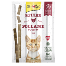 Recompense pentru pisici Gimcat Sticks cu pasare, set de 4 bucati, 20 g 