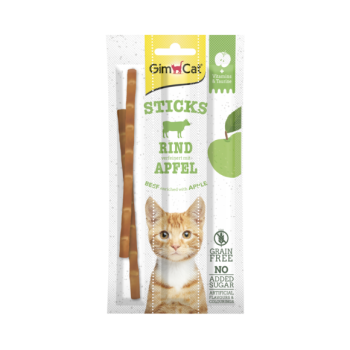 Recompensa pentru pisici GimCat Sticks vita si mar 3 buc
