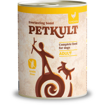 Hrana umeda pentru caini Petkult Adult cu pui 800 gr