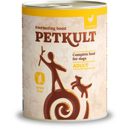 Hrană umedă pentru câini Petkult Adult cu pui 800 g