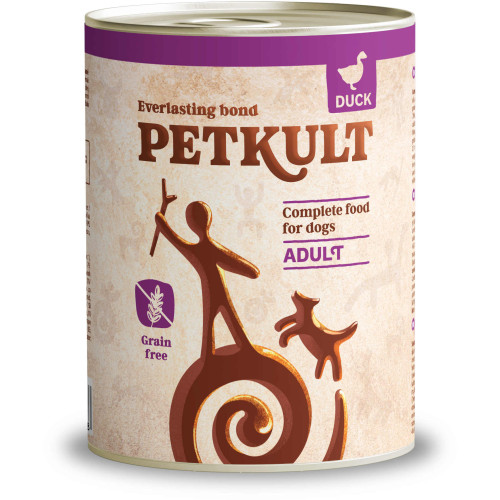 Hrană umedă pentru câini Petkult Adult cu rață 800 g