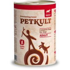 Hrana umeda pentru caini Petkult Adult cu vita 800 gr