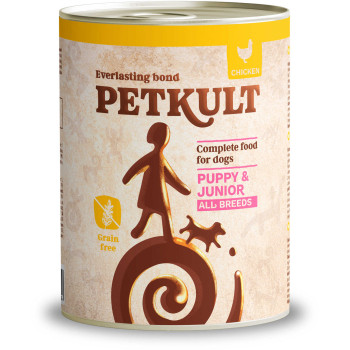Hrana umeda pentru caini Petkult Junior cu pui 800 g
