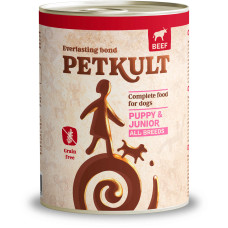 Hrana umeda pentru caini Petkult Junior cu vita 800 g