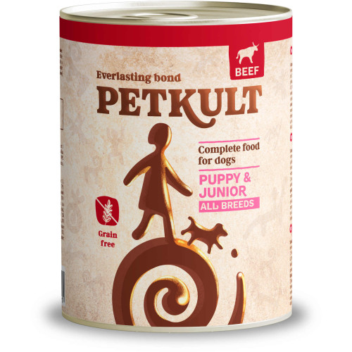 Hrană umedă pentru câini Petkult Junior cu vită 800 g