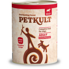 Hrana umeda pentru caini Petkult Sensitive cu vita si orez brun 800 g