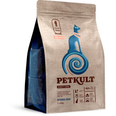 Hrana uscata Petkult Adult Care Sterilized pentru pisici cu continut ridicat de Somon 400gr