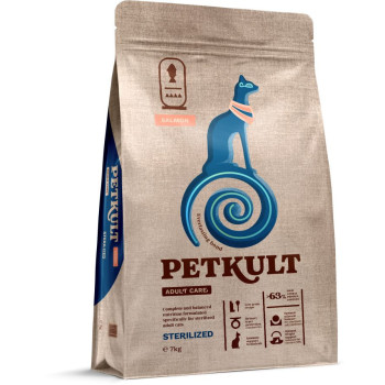 Hrana uscata Petkult Adult Care Sterilized pentru pisici cu continut ridicat de Somon 7kg