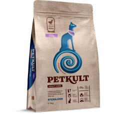 Hrana uscata Petkult Adult Care Sterilized pentru pisici cu continut ridicat de Rata 7kg