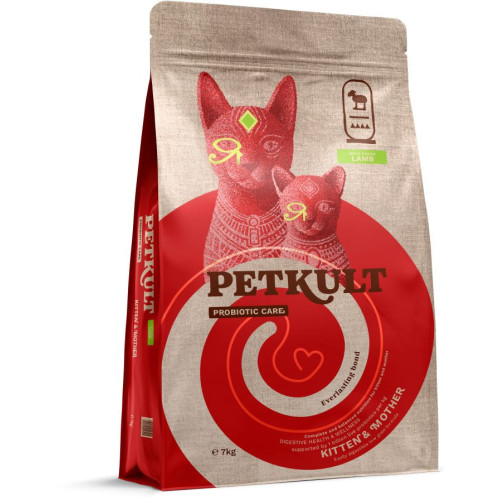 Hrană uscată Petkult Probiotic Care Kitten&Mother Fresh pentru pisici, cu Miel proaspăt 7 kg