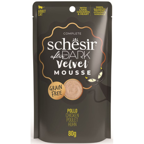 Hrană umedă pentru pisici Schesir After Dark Plic mousse cu Pui 80 g