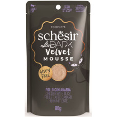 Hrana umeda pentru pisici Schesir After Dark Plic, mousse cu Pui şi Raţă 80 gr