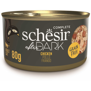 Hrana umeda pentru pisici Schesir After Dark Conservă, supă cu Pui 80 gr