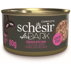 Hrana umeda pentru pisici Schesir After Dark Conservă, supă cu Pui şi Şuncă 80 gr