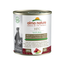 Hrana umeda pentru caini Almo Nature HFC Conserva cu vita, cartofi si mazare 280 gr