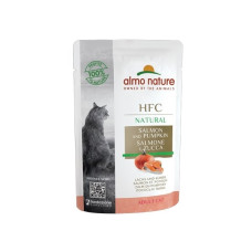 Hrana umeda pentru pisici Almo Nature HFC Plic Somon si dovleac 55 gr
