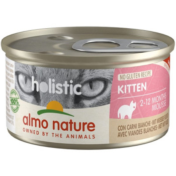 Hrana umeda pentru pisici Almo Nature Holistic Kitten Carne Alba 85 gr