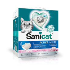 Sanicat Nisip igienic pentru pisici Active White Lotus Flower 10 L/8.5 kg