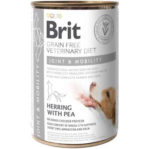Hrană umedă pentru câini Brit Grain Free Veterinary Diets Joint & Mobility, 400 g