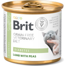 Hrana umeda pentru pisici conserva Brit Grain Free VD Diabetes 200 gr 