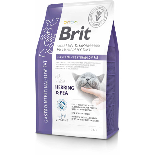 Hrană uscată pentru pisici Brit Grain Free VD Gastrointestinal Low Fat 2 kg