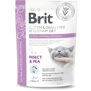 Hrana uscata pentru pisici Brit Grain Free VD Ultra Hypoallergenic 400 gr 