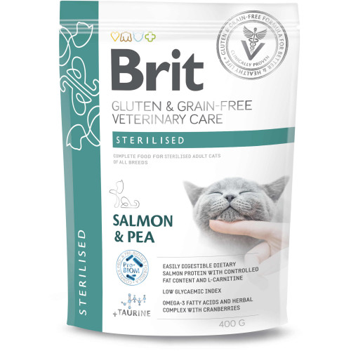 Hrană uscată pentru pisici Brit Grain Free VD Sterilised 400 g