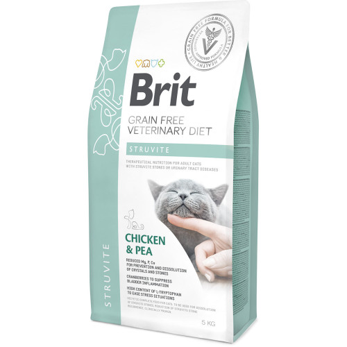 Hrană uscată pentru pisici Brit Grain Free VD Struvite 5 kg