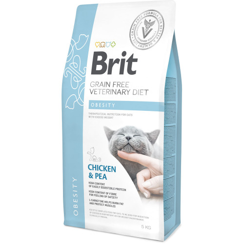 Hrană uscată pentru pisici Brit Grain Free VD Obesity 5 kg