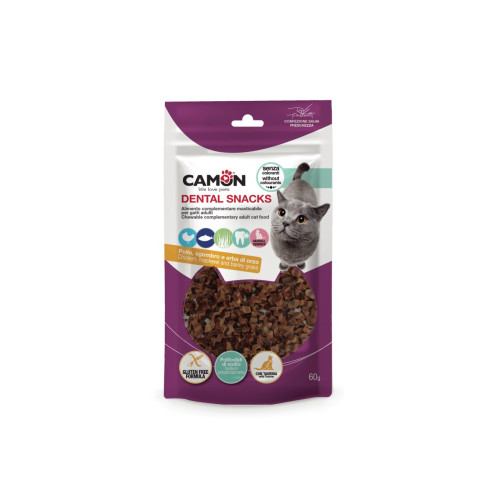 Recompense pentru pisici Camon Dental Snack pui și macrou 60 g