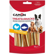 Recompense pentru caini Camon Fasii de carne de Pui si Cod 80 gr