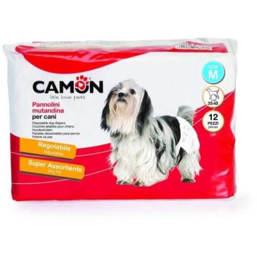 Scutece pentru câini Camon, mărimea M (35–45 cm), 12 buc